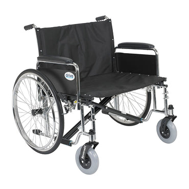 Drive Medical STD28ECDFA Sentra EC Heavy Duty Extra Wide Wheelchair, Detachable Full Arms, 28" Seat